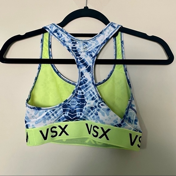Victoria’s Secret Blue Tie Dye Neon Sports Bra - Picture 7 of 7
